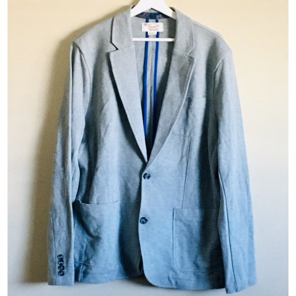 An Original Penguin Heather Gray Blazer Sport Jacket Size Large 100% Cotton - Picture 2 of 10